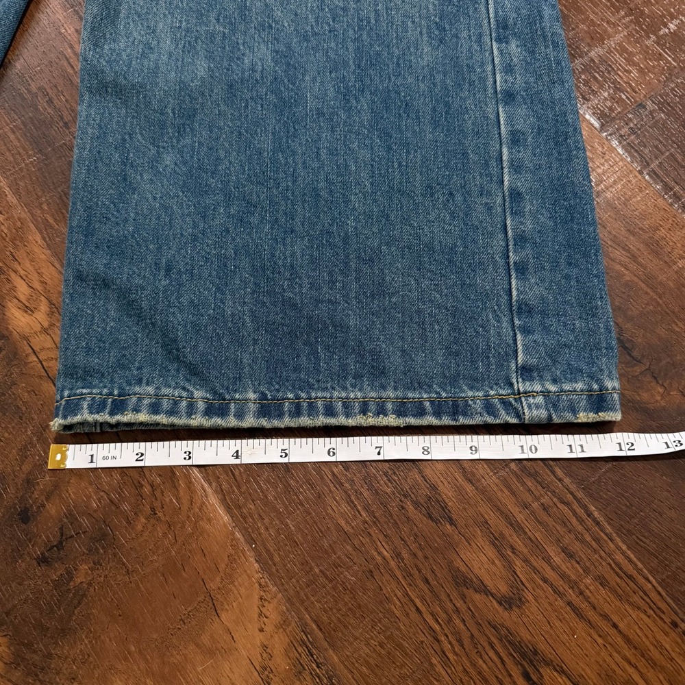 Mens Wide Leg Baggy Jeans Medium Wash Denim Streetwear Relaxed Fit 29x30 - Picture 5 of 8